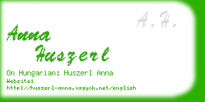 anna huszerl business card